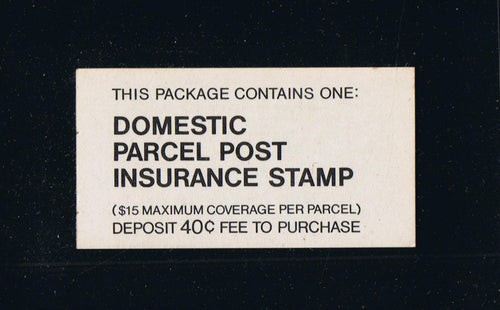 QI3 (1977) Parcel Post Insurance Booklet - Hi-Brite Pane [6a]