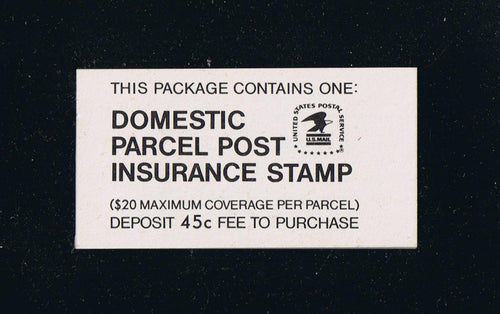 QI5 (1981) Parcel Post Insurance Booklet - Inactive Pane