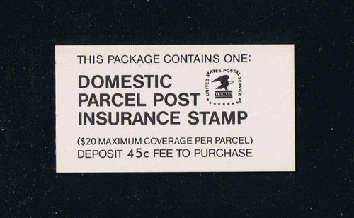 QI5 (1981) Parcel Post Insurance Booklet - Yellow Pane [1]