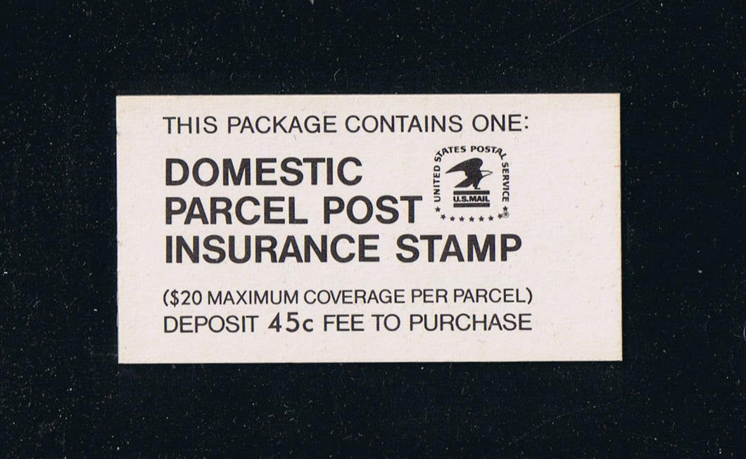 QI5 (1981) Parcel Post Insurance Booklet - Yellow Pane [2]