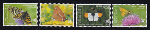 Rarotonga (2020) Butterflies of the World, Part II - Sgls, Set/4