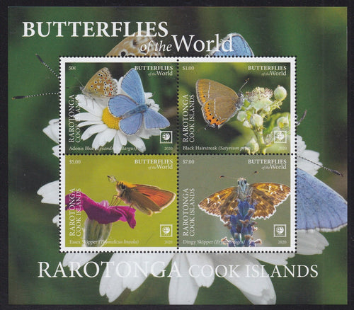 Rarotonga (2020) Butterflies of the World, Part I - S/S