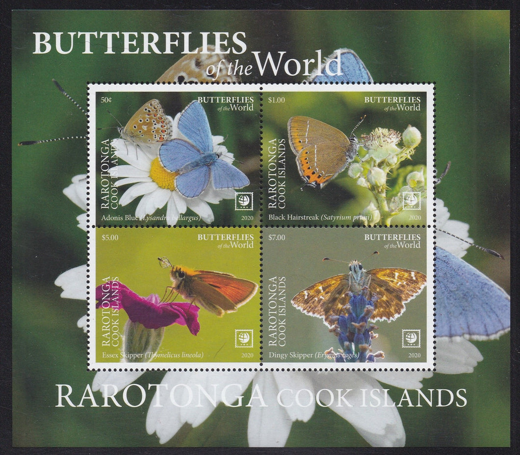 Rarotonga (2020) Butterflies of the World, Part I - S/S