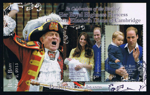 Penrhyn # 549 (2015) Royal Princess Charlotte Souvenir Sheet