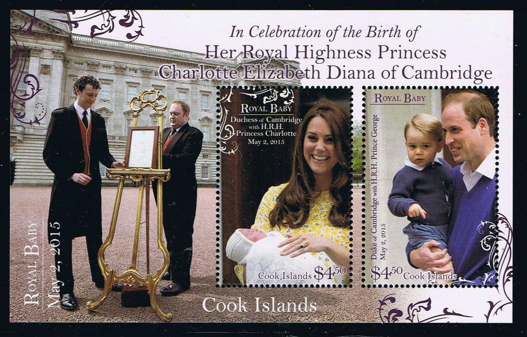 CI 2015 Royal Baby Charlotte Souvenir Sheet