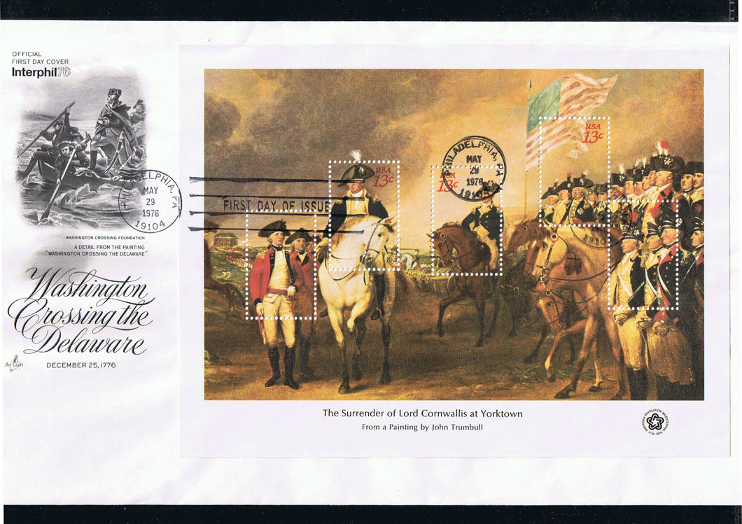 # 1686 (1976) Surrender at Yorktown - FDC