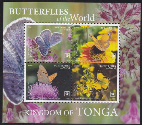 Tonga (2020) Butterflies of the World, Part I - S/S