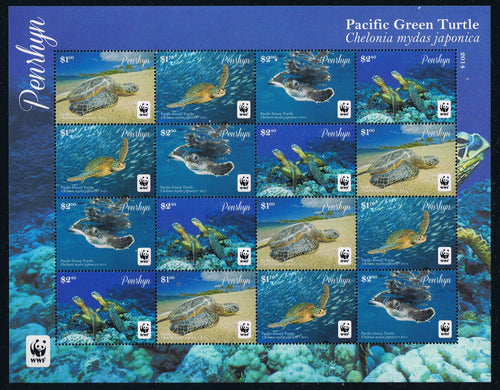 P # 545 (2014) WWF Pacific Green Turtle Miniature Sheet