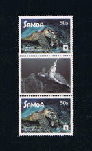 2016 Samoa WWF Hawksbill Turtle Gutter Pairs with Grayscale Image [2]