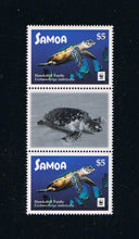 2016 Samoa WWF Hawksbill Turtle Gutter Pairs with Grayscale Image [3]