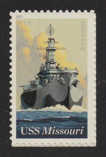 # 5392 (2019) USS Missouri - Sgl, MNH